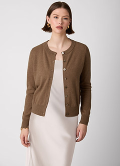 100% Cashmere Cropped Cardigan