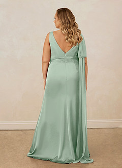 Christian Siriano Bridal for Azazie 1011 Robes de demoiselle d'honneur Robe Sirène en Satin extensible Arc Agave image19
