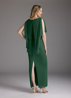 Azazie Aspyn Abiti per la Madre della Sposa Abito Tubino in Maglia Perline Verde Scuro image8