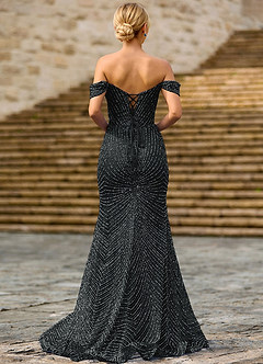 Juniper Black Lace Illusion Prom Dress image2