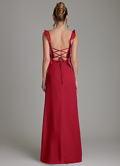 Azazie Jessamine Bridesmaid Dresses Scarlet Mermaid Corset Chiffon Dress image7