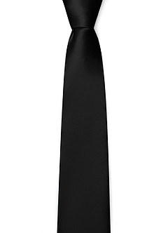 front Matte Satin Skinny Tie