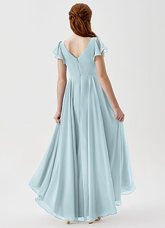 Azazie Caria Junior Mist A-Line Pleated Chiffon Dress image2
