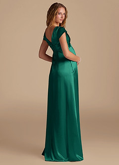Azazie Allessia Abiti da damigella d'onore premaman Abito A-Line Raso Metallizzato Floor-Length image2