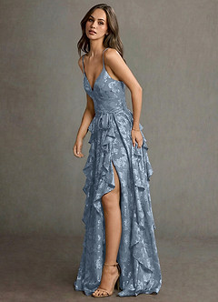 suknia Zakurzony Niebieski Maxi Megan image4