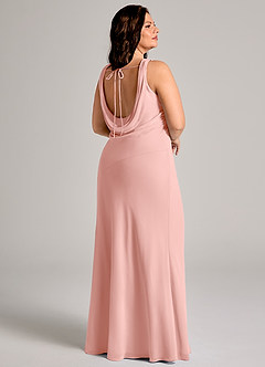 Azazie Rylina Bridesmaid Dresses Rosette Mermaid Pleated Chiffon Dress image8