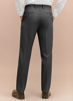 front Vincent Grey Structured High Stretch Dress Pants