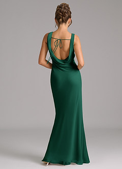 Azazie Rylina Bridesmaid Dresses Emerald Mermaid Pleated Chiffon Dress image6