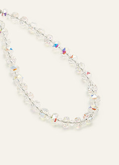 front Kristallen tashangertje met glittertelefoonketting