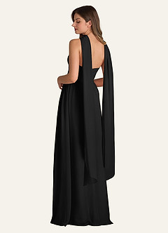 front Azazie Matching Color Chiffon Scarf