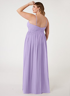 Azazie Alia Bridesmaid Dresses Lilac A-Line Pleated Chiffon Dress image9