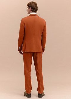 front James Burnt Orange Structured Stretch 3-piece suit