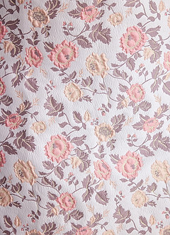 Azazie Adalynn At-home Try On Dresses Gilded Rose A-Line Ruched Brocade Dress image13