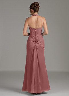 Azazie Destiny Robes de demoiselle d'honneur Robe Sirène en Mousseline de soie Encolure en Forme de Cœur Rose Du Désert image6