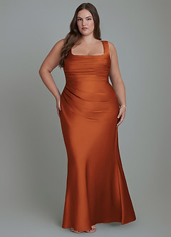 Azazie Agustina Brautjungfernkleider Meerjungfrau-Linie Korsett Stretch-Satin Kleid Kanel image7