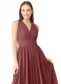 Azazie Glenna Final Sale A-Line Pleated Chiffon Floor-Length Dress image5