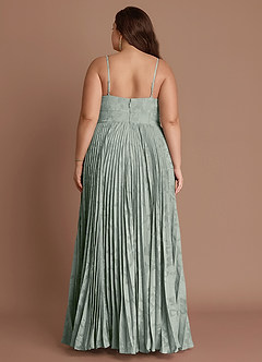 Akiko Pistachio Pleated Maxi Dress image7