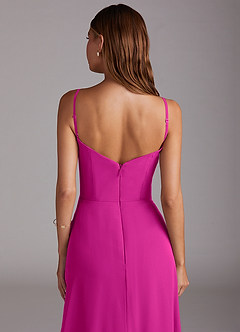 Azazie Marley Bridesmaid Dresses Fuchsia A-Line Off the Shoulder Chiffon Convertible Dress image10