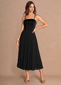 Lorie Black Midi Dress image1
