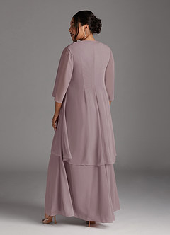 Azazie Manuella Abiti per la Madre della Sposa Abito A-Line in Chiffon con Scollo a V a Pieghe Dusk image15
