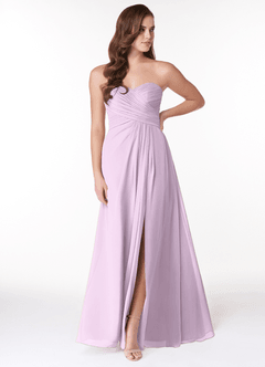 Azazie Arabella Allure Robes de demoiselle d'honneur Robe Trapèze Convertible en Mousseline de soie Encolure en Forme de Cœur Frostiges Flieder image9