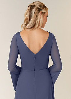 Azazie Teraso Mother of the Bride Dresses Stormy A-Line Pleated Mesh Dress image6