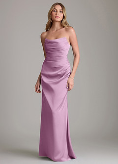 Azazie Lucille Bridesmaid Dresses Wisteria Mermaid Strapless Stretch Satin Convertible Dress image1