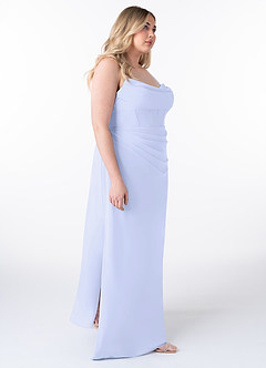 Azazie Mai Bridesmaid Dresses Lavender Sheath Pleated Chiffon Dress image10