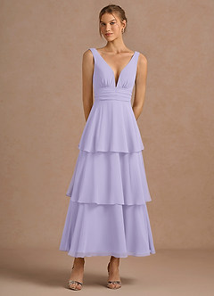 Melisande Lilac Midi Dress image3