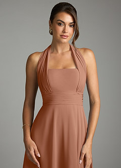 Azazie Tamira Suknie dla druhen Linia A Pofałdowany Szyfon Do ziemi Sukienka image6