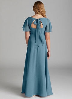 Azazie Kimber Junior Bermuda A-Line Pleated Chiffon Dress image2