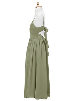 Azazie Zeya Junior Pistachio A-Line Chiffon Dress image9
