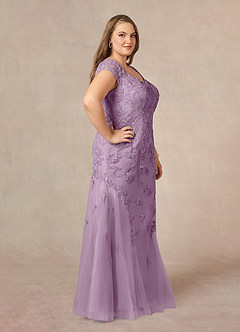 Azazie Marbella Mother of the Bride Dresses Wisteria Mermaid Queen Anne Sequins Lace Dress image11