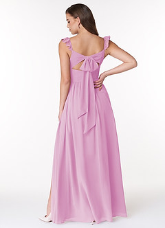 Azazie Metz Final Sale Candy Pink A-Line Sweetheart Ruched Chiffon Dress image2