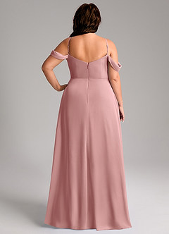 Azazie Marley Bridesmaid Dresses Dusty Rose A-Line Off the Shoulder Chiffon Convertible Dress image12