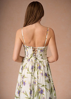 Midi jurk Vivien Tulp Multiprint image2