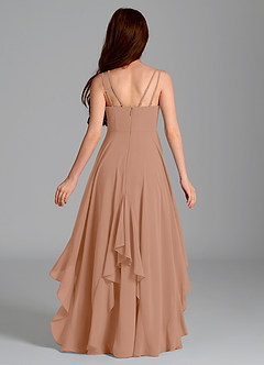 Azazie Karan Junior Champagne Rose A-Line Chiffon Dress image2