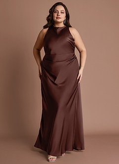 Evadne Mocha Coco Open Back Dress image5