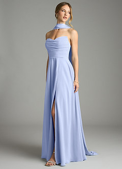 Azazie Ayla Abiti da Damigella Abito A-Line in Chiffon Scollo a Cuore Ghiaccio image10