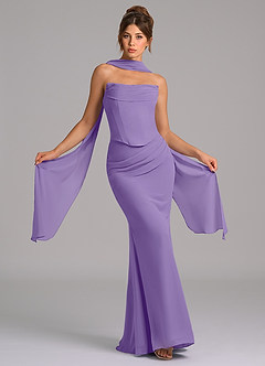 Azazie Sorrel Suknie dla druhen Syrena Gorset Szyfon Do ziemi Sukienka image1