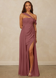 Christian Siriano Bridal for Azazie 1014 Brautjungfernkleider A-Linie Schulterfrei Chiffon Kleid Amethyst image1