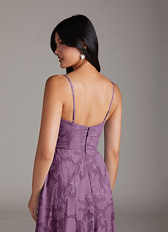 Azazie Moira Brautjungfernkleider A-Linie Seitliche Cut-Outs Blumen-Burnout Kleid Blauregen image6