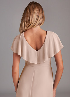 Azazie Lainey Bridesmaid Dresses English Rose A-Line with Pockets Chiffon Dress image2