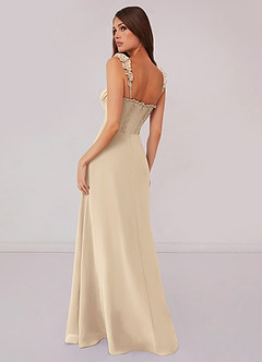 Barbie ♥ Azazie Bridesmaid Dresses Champagne A-Line Sweetheart Neckline Chiffon Dress image2