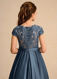 Azazie Bunny Junior Formal vestidos de niña de las flores Vestido de Neptuno de Encaje de Princesa image7