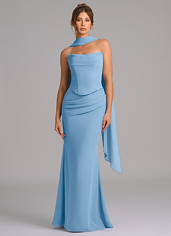 Azazie Sorrel Suknie dla druhen Syrena Gorset Szyfon Do ziemi Sukienka image4