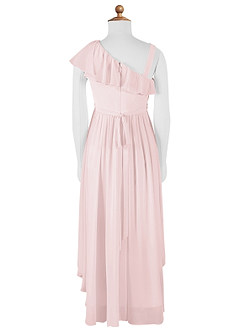 Azazie Mango Vestido de Rosa Rubor de Gasa/ Chiffon de Acampanado con Volante image2