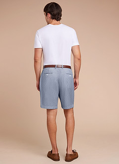 front Gavin Striped Seersucker Shorts