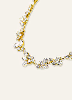 front Crystal Clusters Back Necklace