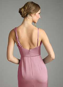 Azazie Samara Bridesmaid Dresses Vintage Mauve Mermaid Pleated Stretch Satin Dress image6